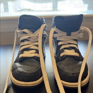 Nike Kids Black and White High-Top Sneakers